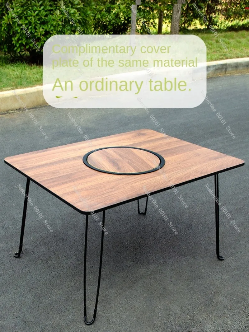 Table Outdoor Courtyard Charcoal Barbecue Household Portable Folding Table image 4