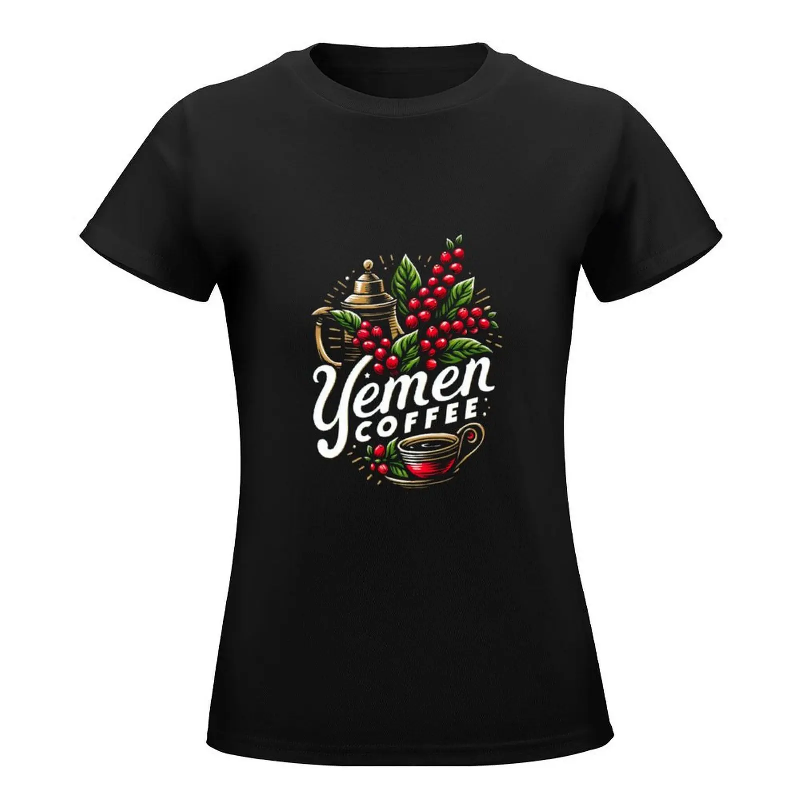 yemen coffee\t T-Shirt customizeds summer top plus size t shirts for Women loose fit