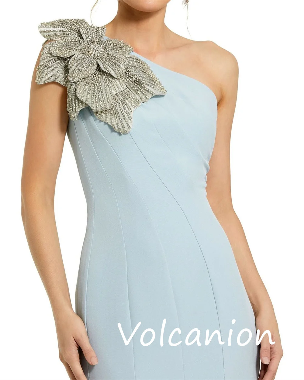 Personalizado pastrol unissex camisa lantejoulas plissado a linha vestidos longos de um ombro sob medida ocasião clássico