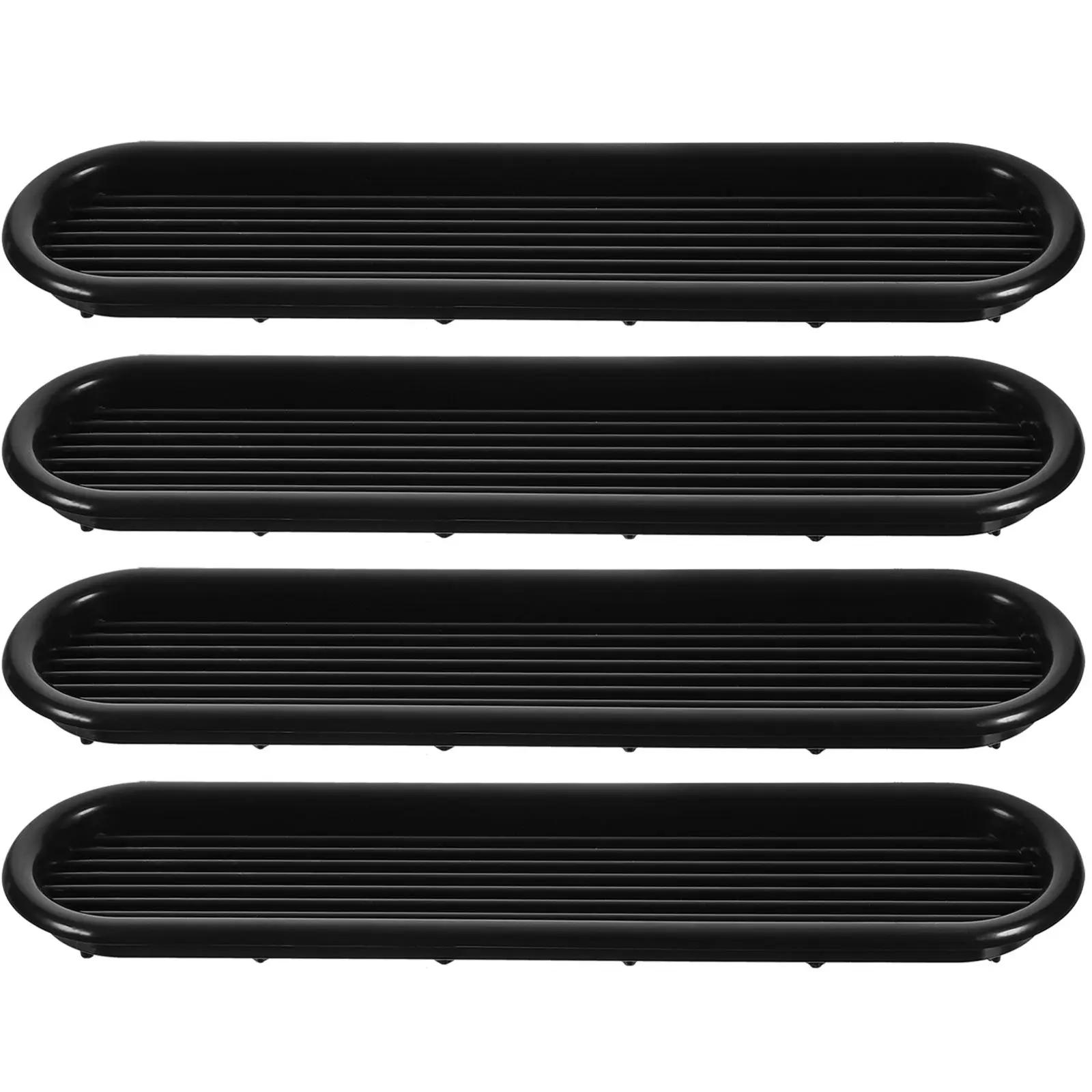 

4PCS Black Plastic Ventilation Grille Wire Hole Cover Accessories For Shoe Cabinet Air Vents Closet Wardrobe Storage Furniture