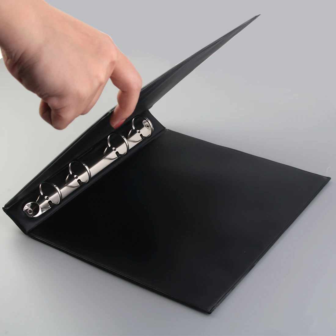 MOTARRO 1Pcs File Folders 4 Round Ring Binders File Holder Non-Stick Binder Notebooks for Business & School Office Supplies