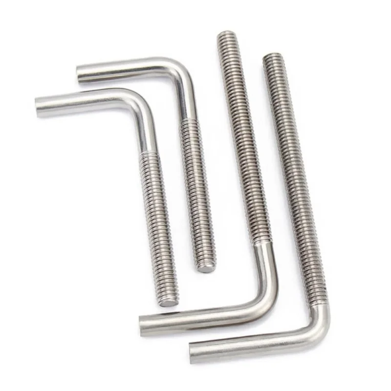 Tornillo de perno de anclaje de ángulo recto en forma de L M4 M5 M6 M8 M10 M12 304 tornillo de ángulo recto de acero inoxidable perno de anclaje en forma de 7