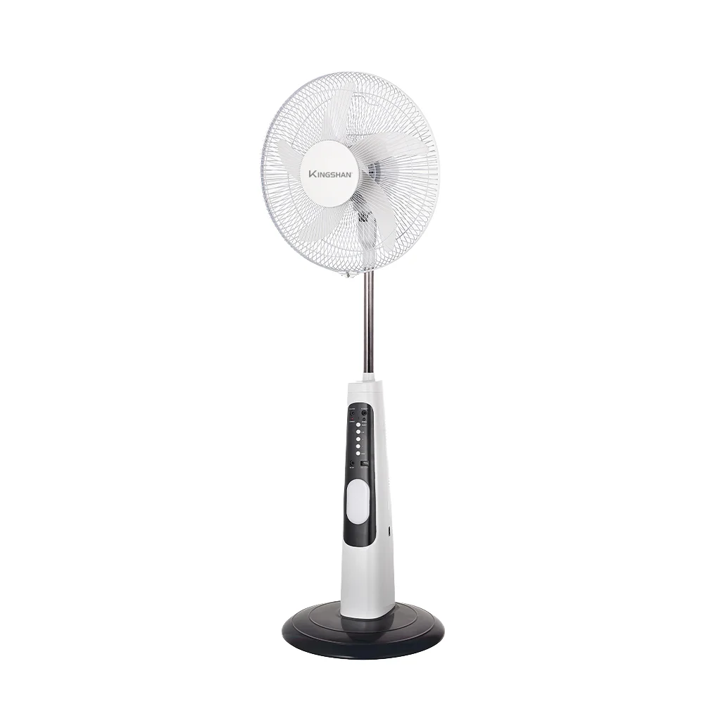 

18 Inch Rechargeable 9 Wind Speed AC DC Solar Emergency Stand Fan with LED Light and Remote Control Rechargeable Standing Fan