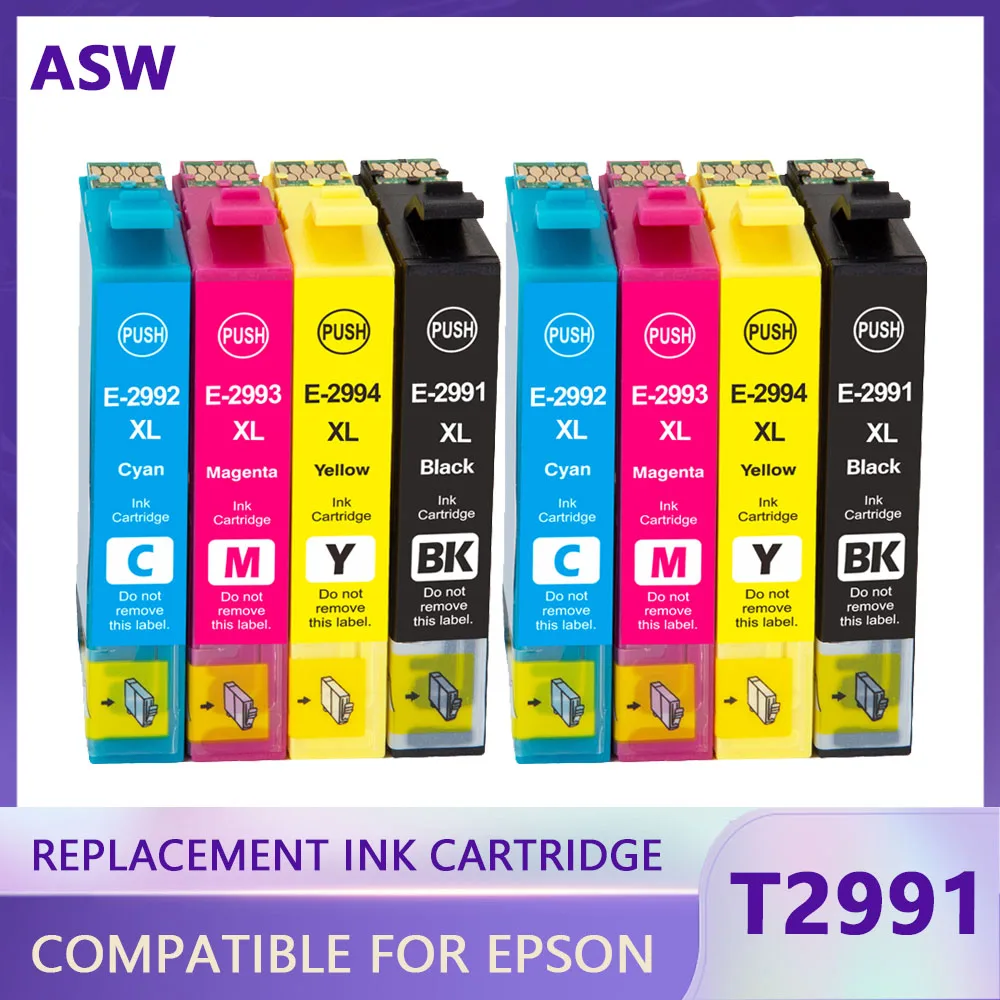 

8pcs T2991 T2992 T2993 T2994 29 29xl Ink Cartridge Compatible for Epson 29XL for Epson XP 235 332 432 247 442 342 345 Printer