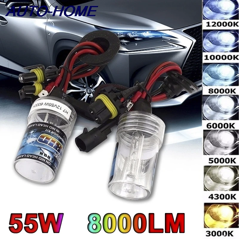 New Auto lights lampCar hid xenon headlight bulbs repacement H1 H3 H11 H7 H8 H9 H4-1 H4-2 9012 9006 9005 6000k