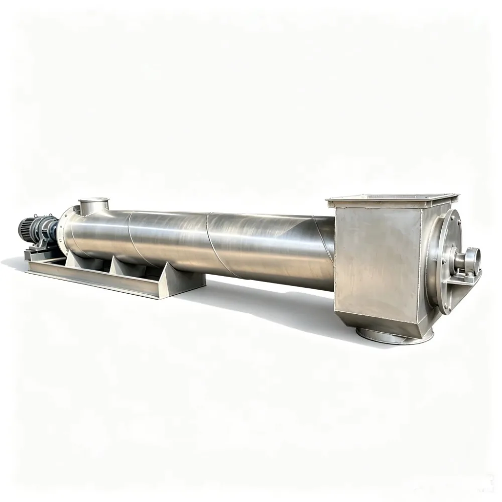 Hygienic Screw Feeder (Food Grade) PLC Control 1 Year Warranty SS304 Polished 220V/60Hz Motor-Driven for Mexico Food Processing
