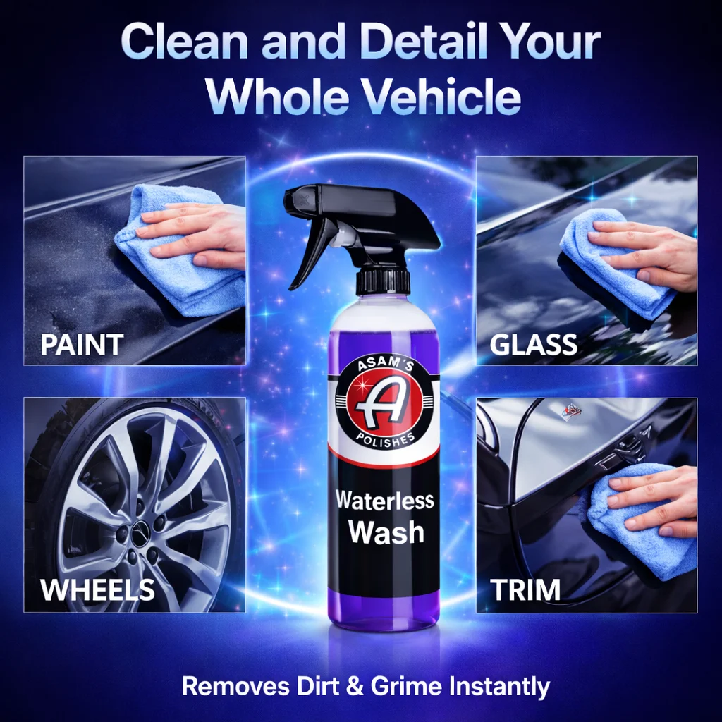 Waterless Car Wash Spray 16 oz – Scratch-Free No Rinse Cleaner, High Gloss & Protection, Safe for All Surfaces