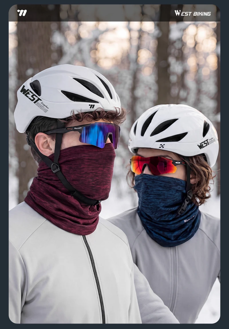WEST BIKING Winter-Fahrradschleier Winddichte Thermische Sturmhaube Nackenwärmer für Skifahren Motorrad Atmungsaktive Fleece-Gesichtsmaske Warm – Detail 4