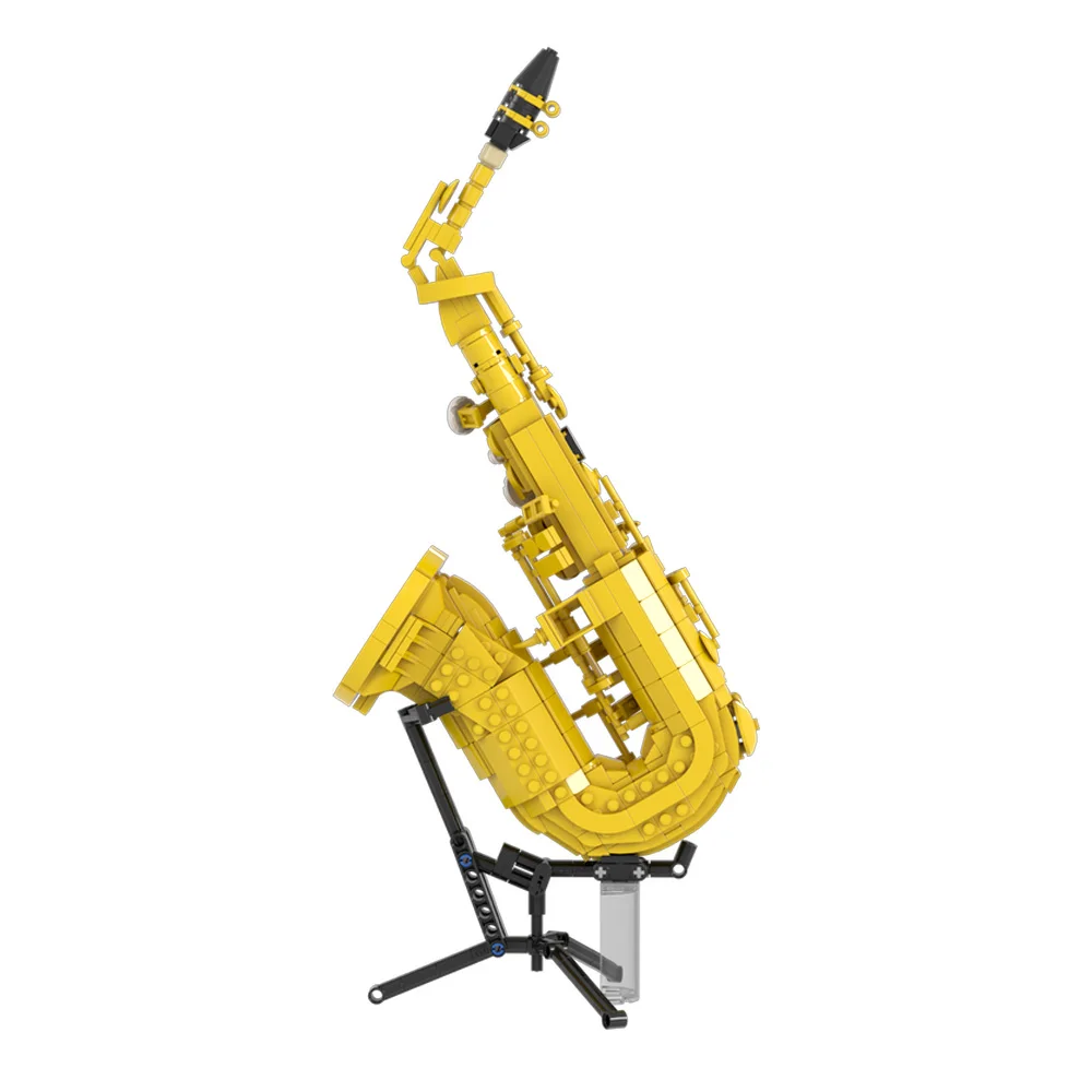 MOC Saxophone Building Blocks DIY Design Concert Performance Instrument Brick Toy Adult Gift