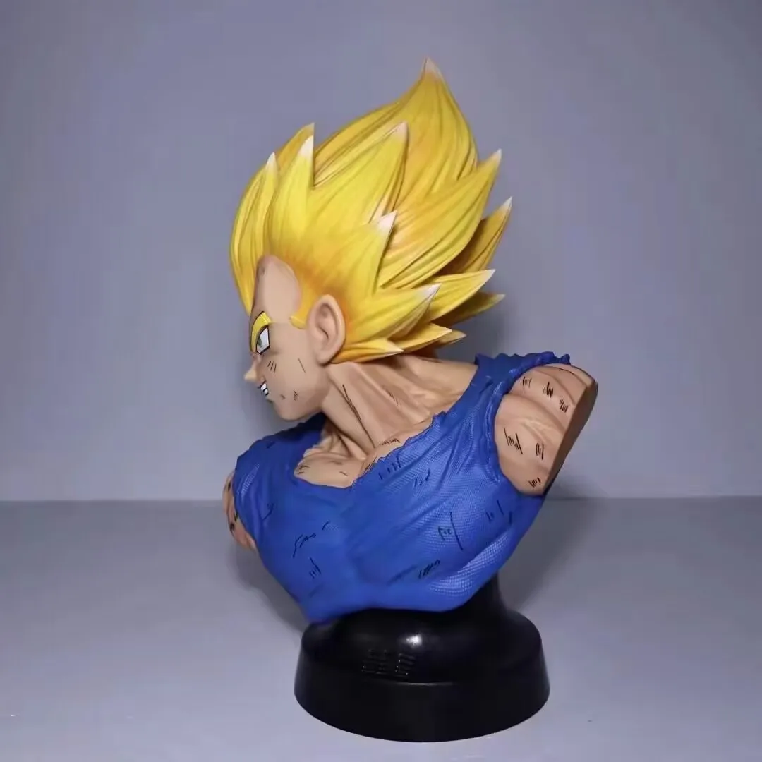 37cm Dragon Ball Z Demonized Vegeta Half Bust Super Saiyan Anime Figure PVC Model Decoration Ornaments Collection Kids Gift Toys