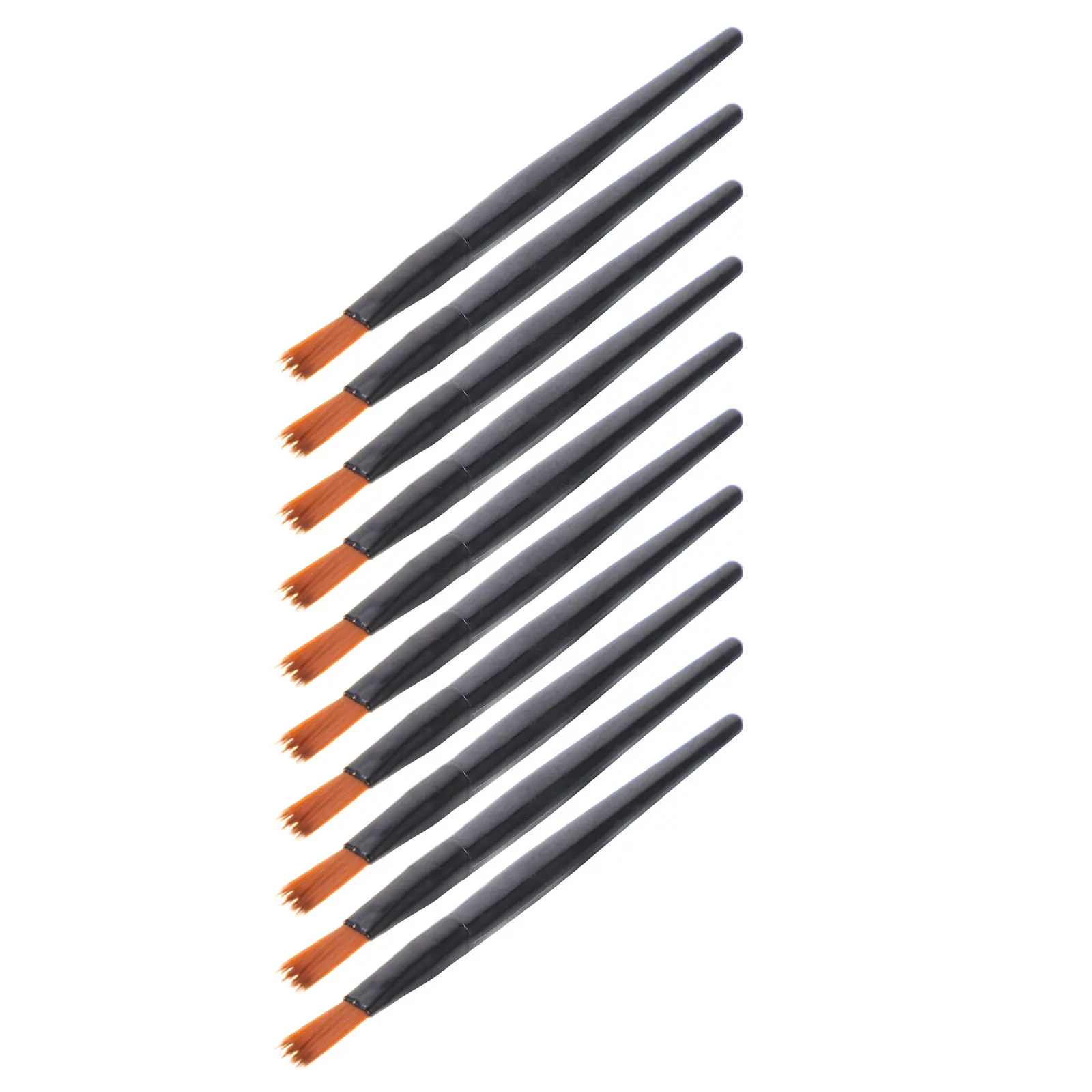 100 stuks professionele lippenborstel in zwarte aluminium buis, mini-wand met fijne punt voor lipglossbalsem, oogschaduw, dagelijkse make-upkit