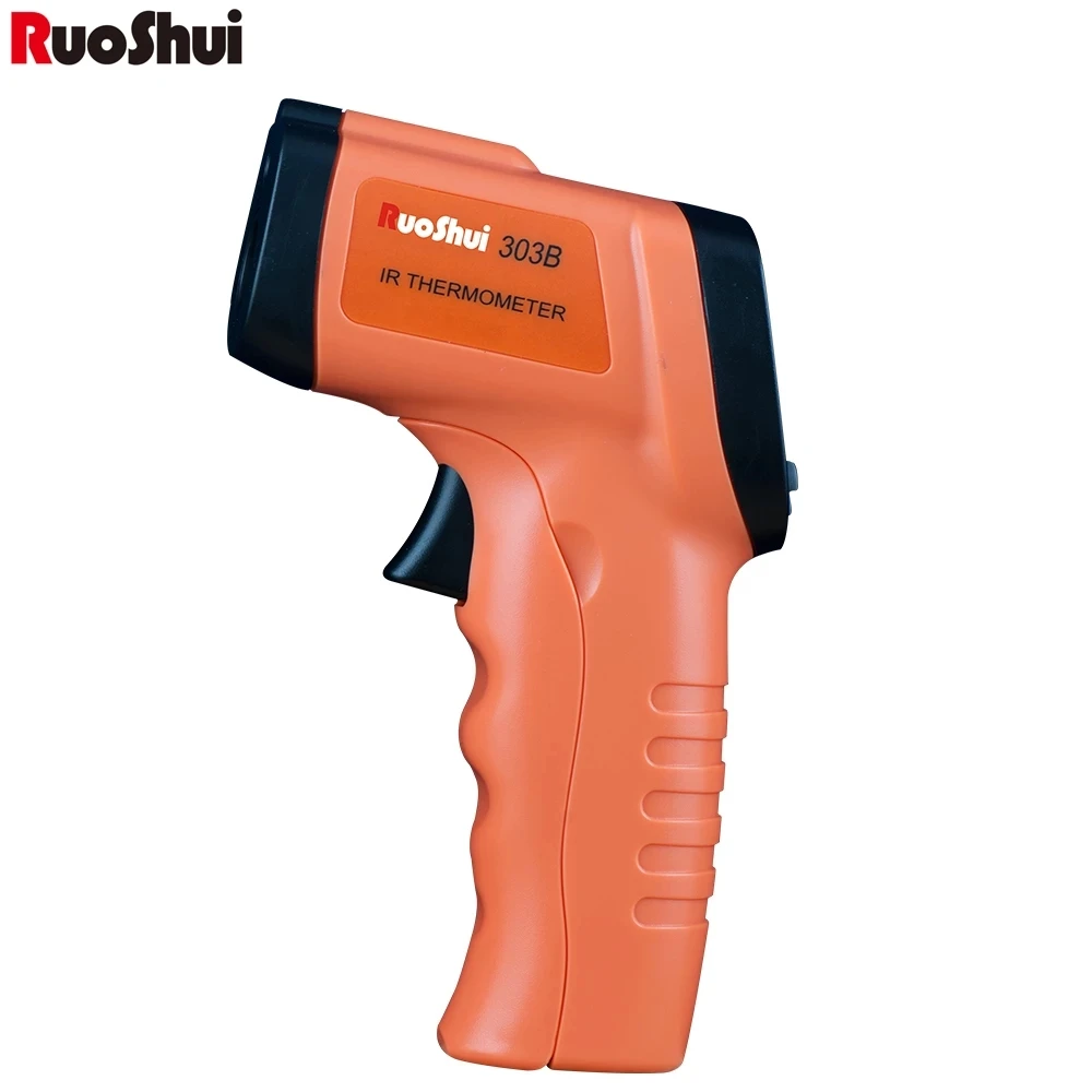 

RuoShui 303B Digital Infrared Thermometer Non-Contact Laser Temperature Measurment Meter IR Gun -20~550°C LCD Electronic Tester