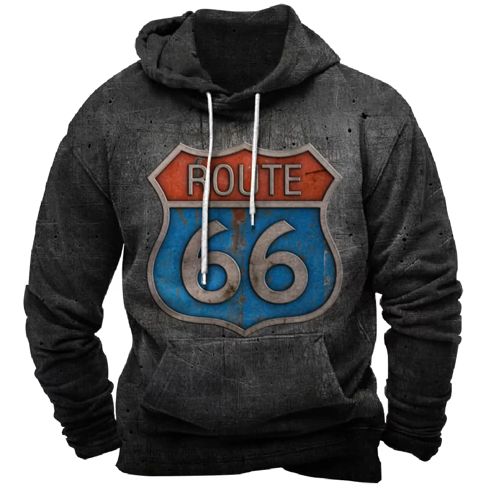 Vintage Hoodie Route 66 3d Print Hoodies Hoodies Sweatshirts Women Sweats Men Women Clothes hoodies  Kid Hoodie Women Hoodie