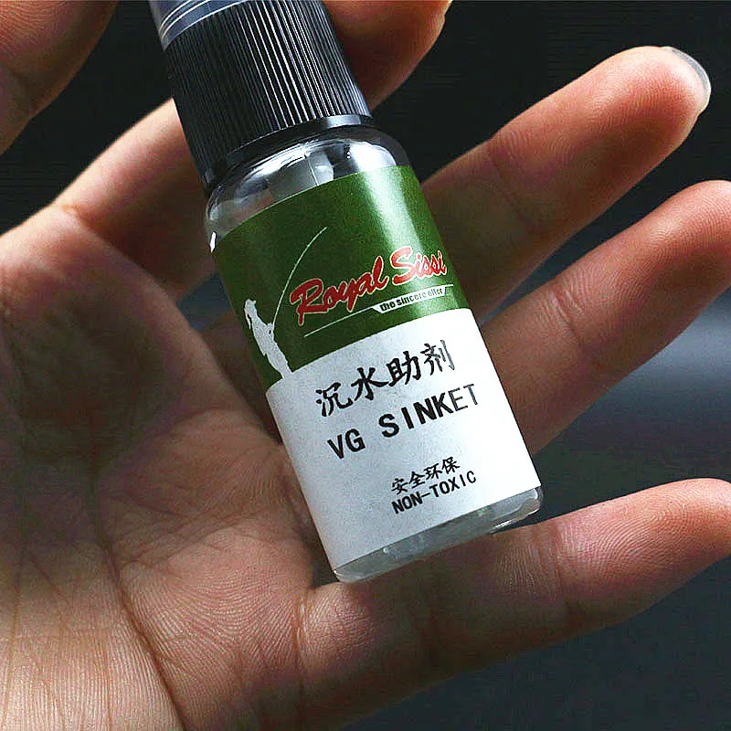 jujufly 20ml bottle fly fishing VG sinket liquid water hydrolyzable wet fly&streamer fly fishing aid-sinking chemical additives