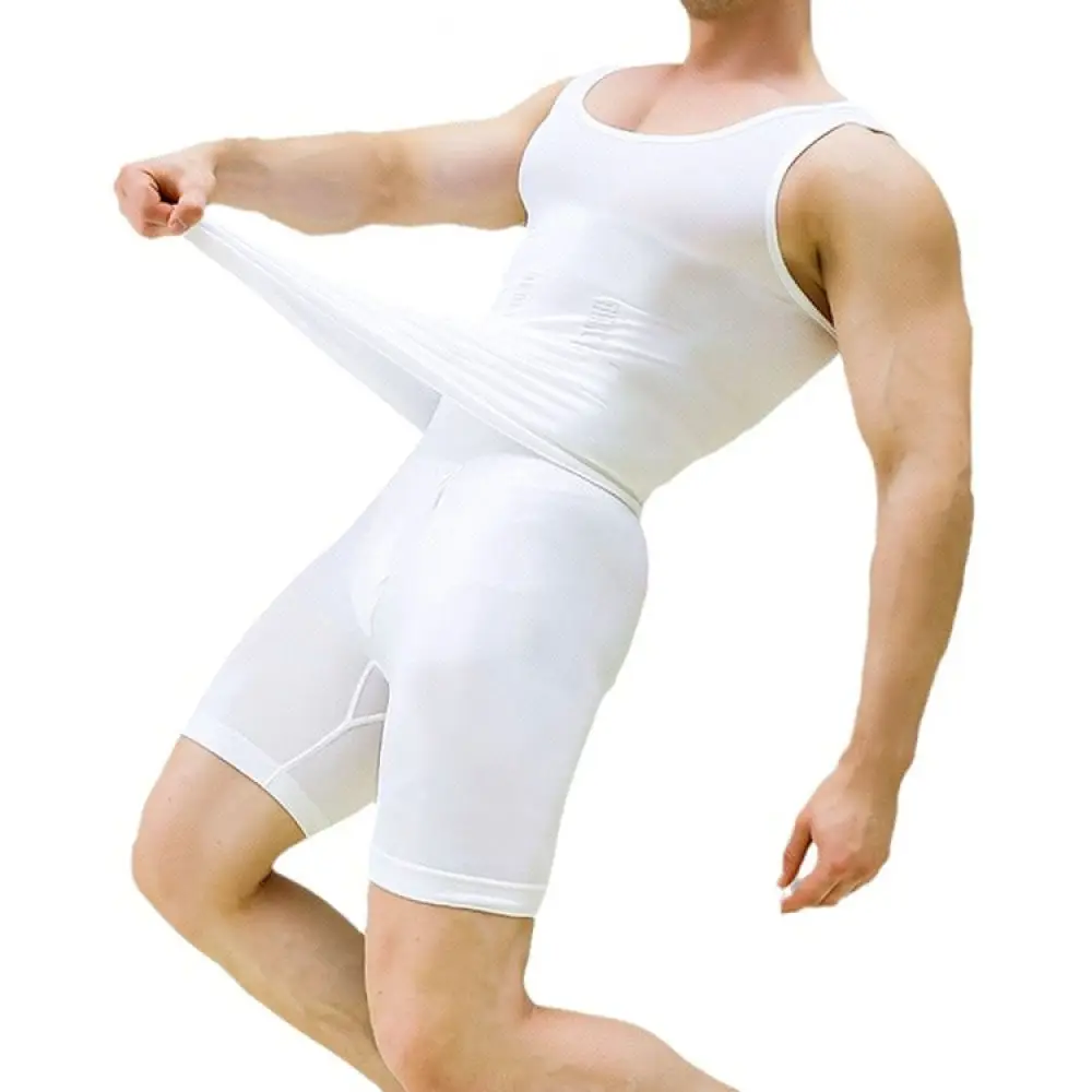 Mens Slimming Body Shaper Tank Top Seamless Compression Vest Invisible Abdomen Control Undershirt Athletic Fitness Muscle Shirt