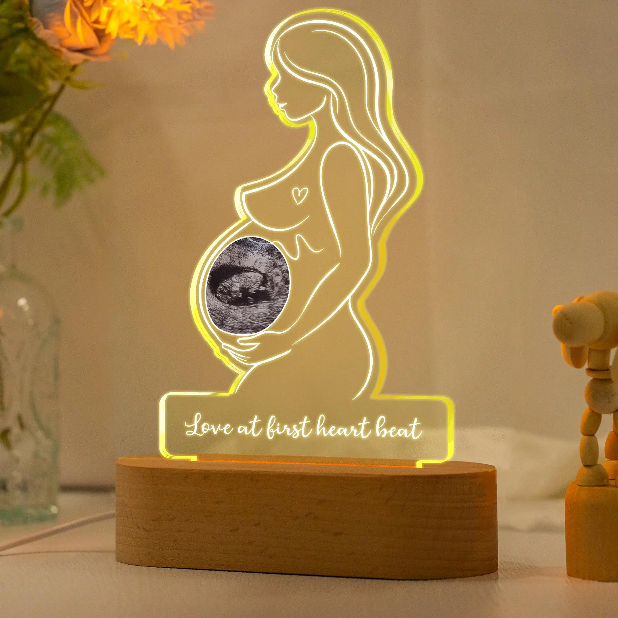 

Custom Ultrasound Acrylic Pregnancy Announcement Keepsake Gift Newborn Baby Shower Decor Gift for Mom to Be First Mothers Day