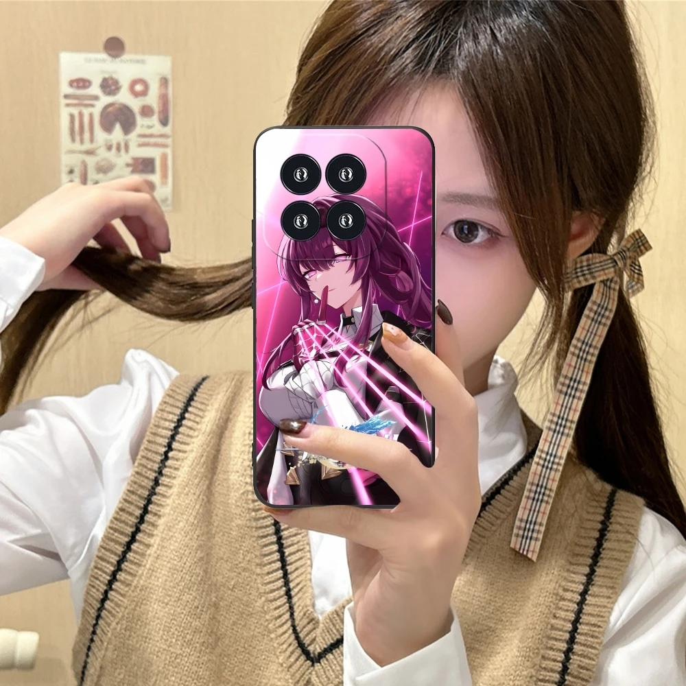 Honkai Star Rail Kafka Mobile Phone Case for Xiaomi 14 13 12 11 10 9 T Ultra Lite Pro S SE X 5G Black Soft Phone Cover Shell