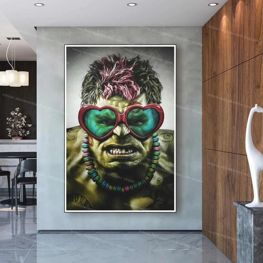 

Disney Green Giant Avengers Poster Anime Green Giant Painting Canvas Printing Living Room Home Wall Art Decoration Arts Pictures