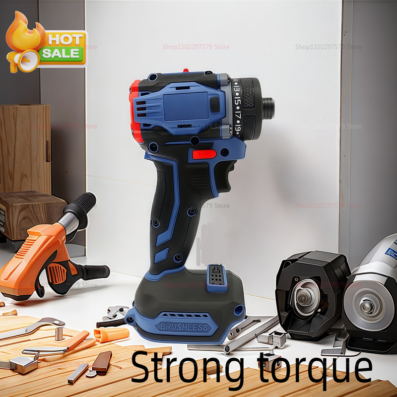 4000 RPM Brushless Electric Screwdriver Cordless Drill 21+1 Gear Two Speed 18V Tool Ideal for Home DIY and Professional Use 