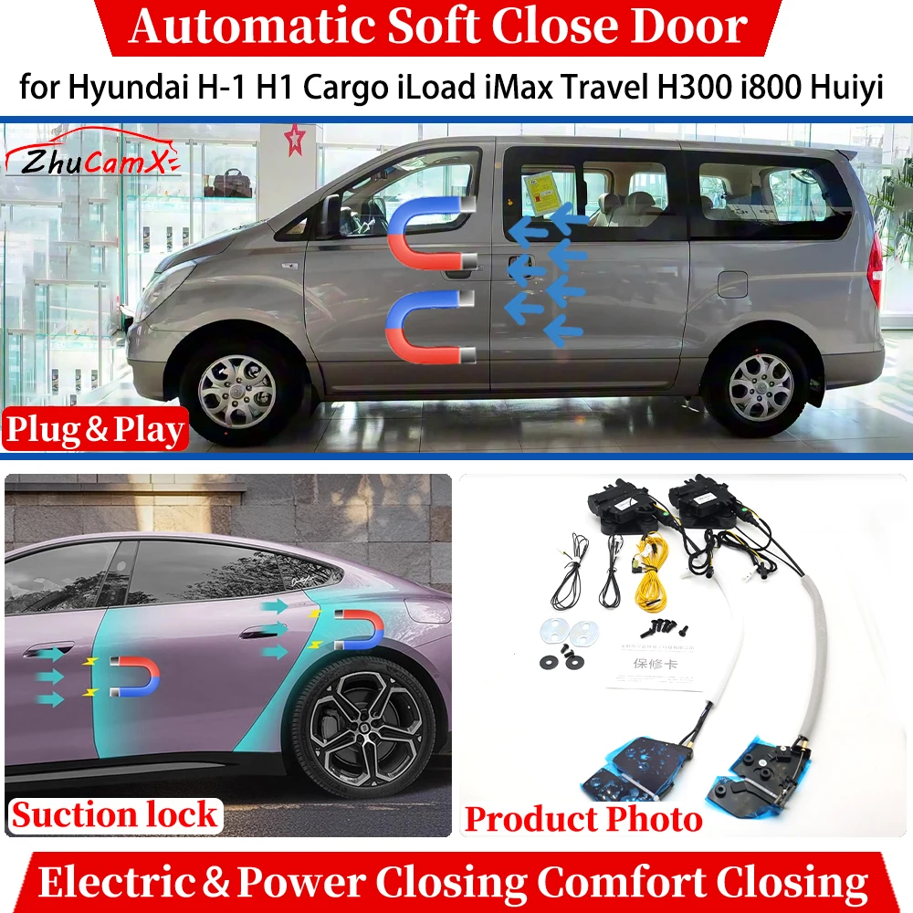 

Автоматический доводчик дверей для Hyundai H-1, H1 Cargo, iLoad, iMax, Travel, H300, i800, Huiyi – система плавного закрывания дверей автомобиля с функцией присоски