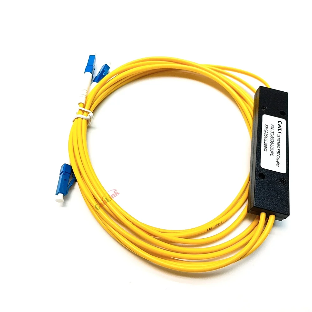 LC UPC 1X2 PLC Divisor de fibra óptica monomodo Acoplador óptico FBT Divisor de fibra óptica 1X2