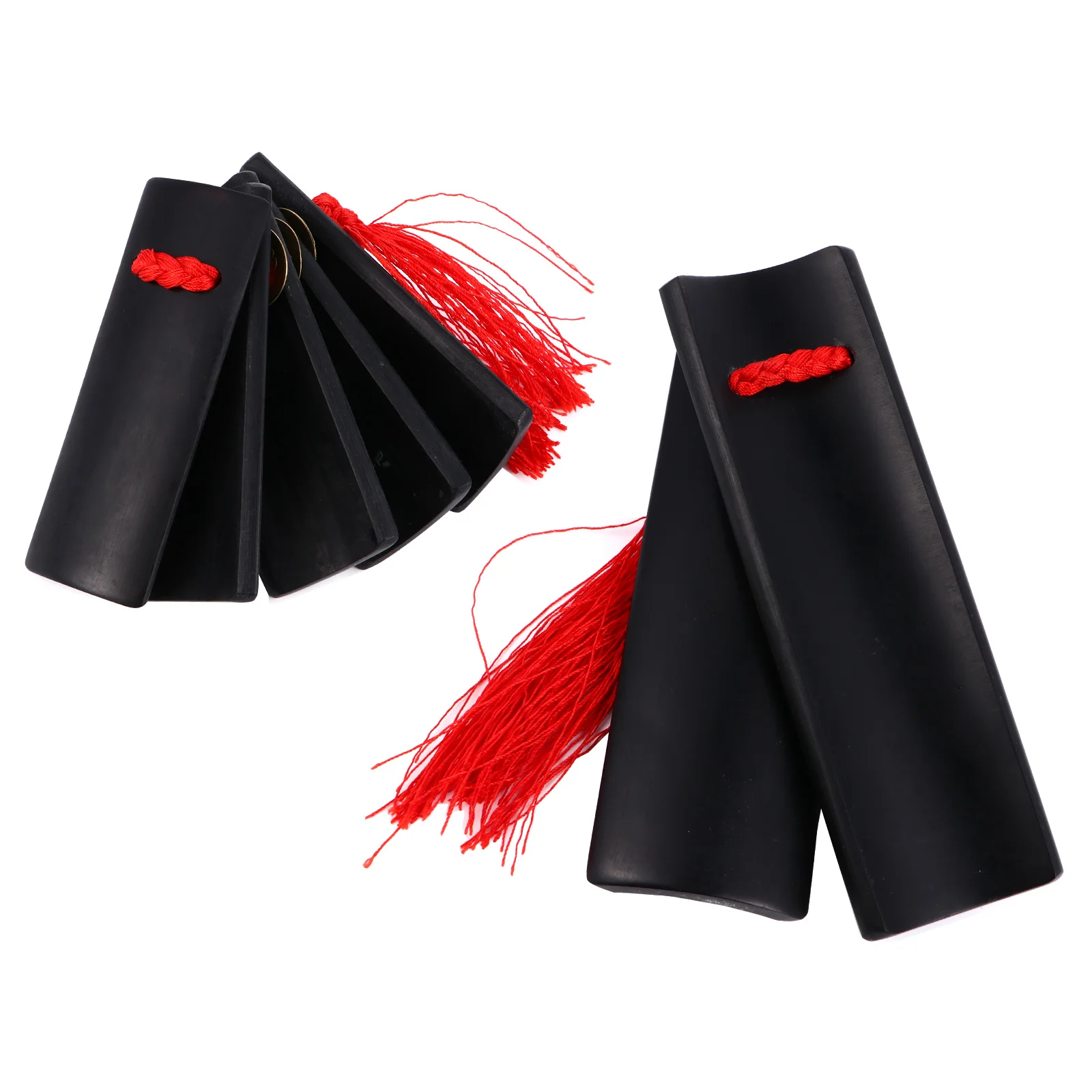 1 زوج الصينية كويبان الخيزران كلابر أداة عزف موسيقى تقليدية اليدوية المهنية قرع للتدريب على الإيقاع