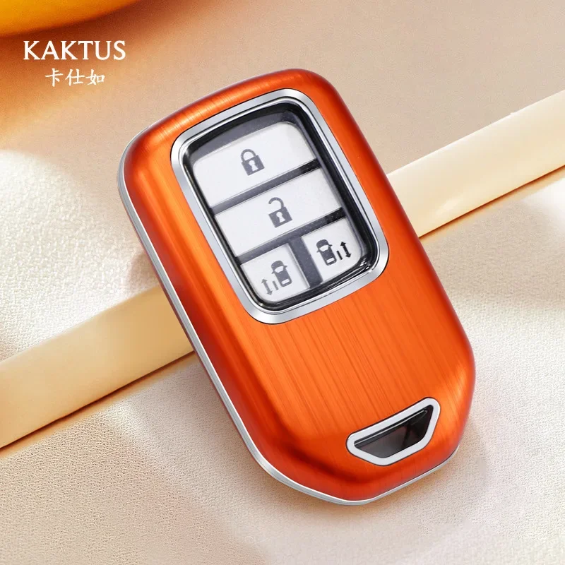 Luxury Metal Car Key Case Cover For Honda Accord Crv Urv Civic Odyssey Aluminium Alloy Car Accessories Keychain Key Shell Bag