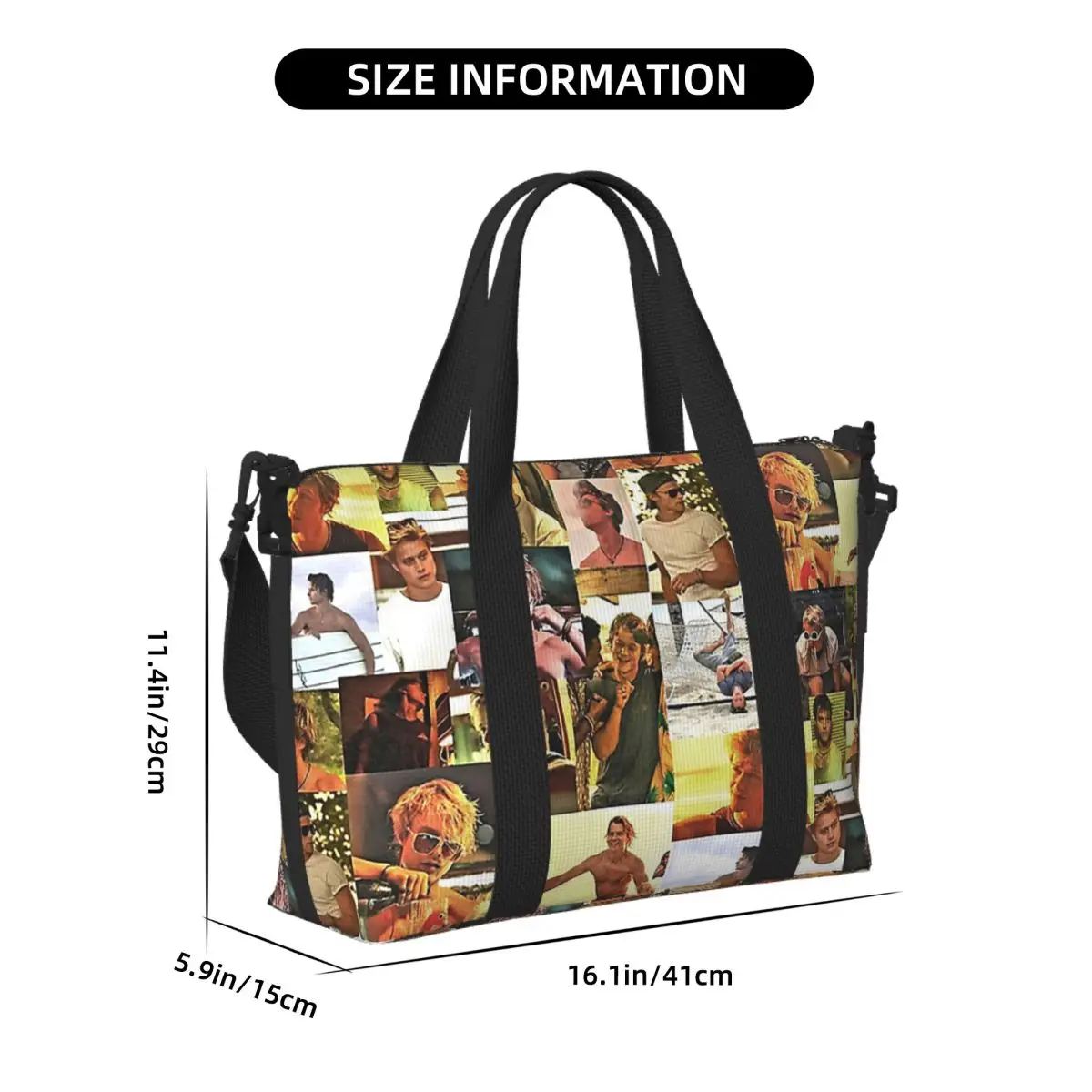 مخصص JJ Maybank - رودي بانكو رمي بطانية حقيبة سفر الشاطئ حمل الحقائب لصالة الألعاب الرياضية النساء التسوق حقيبة كتف واق من المطر