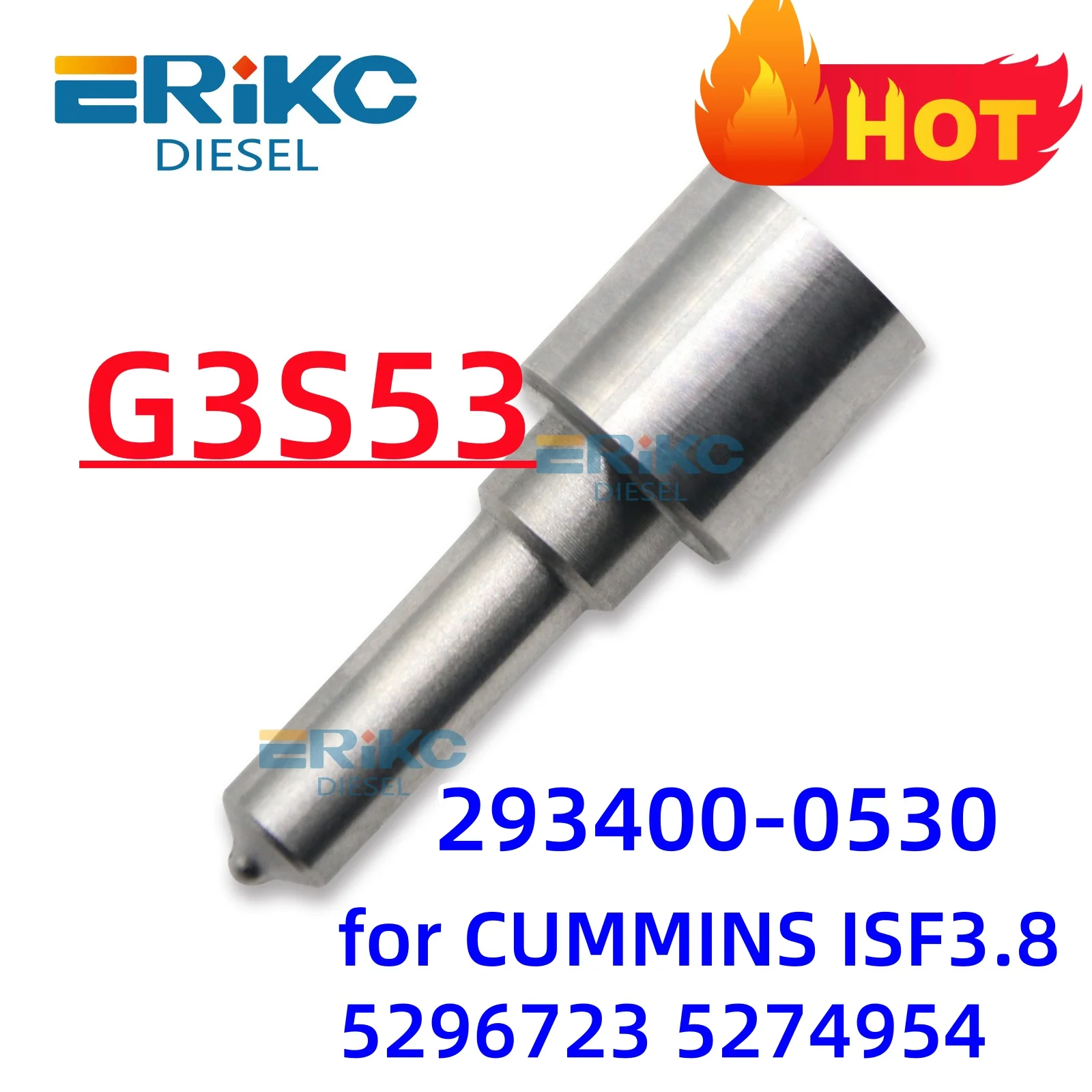 

ERIKC G3S53 High quality diesel injector nozzle G3S53 293400-0530 for CUMMINS ISF3.8 5296723 5274954 G3S53