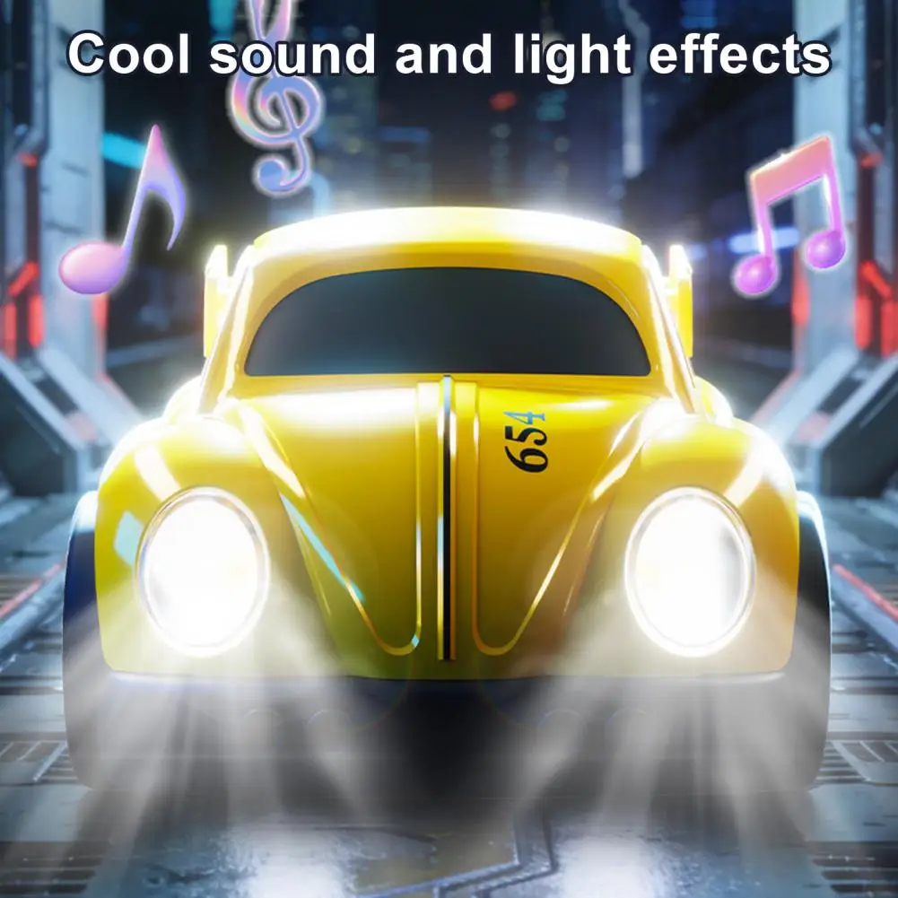 Remote Control Car Toy Smart Sensor Escaping Following Beetle Car Toddlers Boys RC Drift Stunt Car Toy with Sound Light