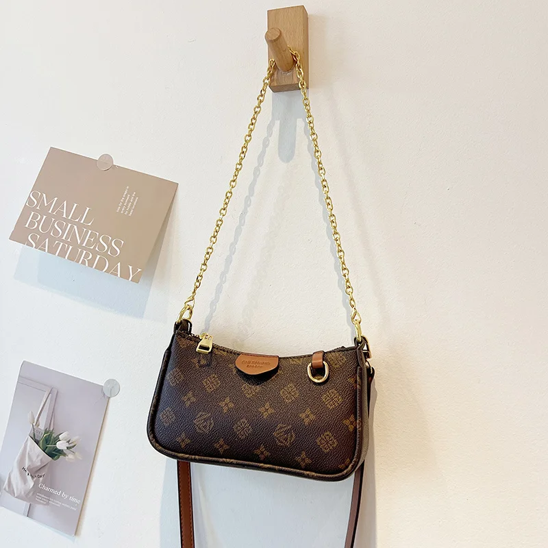 

Designer style bag - 2025 new model classic high-quality single-shoulder floral crossbody bag, fashionable underarm chain bag