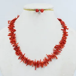 Exquisite/Beautiful Natural Sea Bamboo Coral Necklace Earring Set. Rare item, very worth collecting 18”