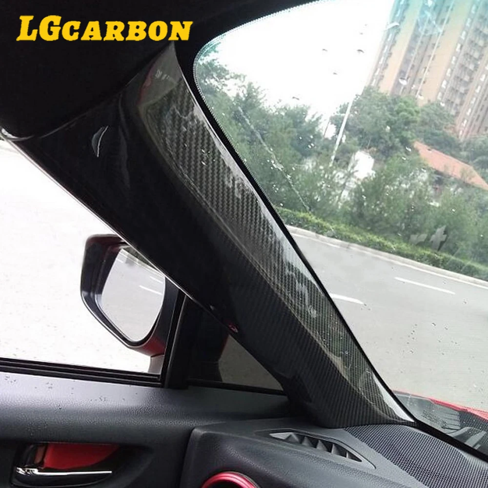 LG Carbon Real Carbon Fiber Interieur Een Pijler Panel Cover Kits Voor GT86 FT86 86 ZN6 FRS BRZ ZC6 2012-2020