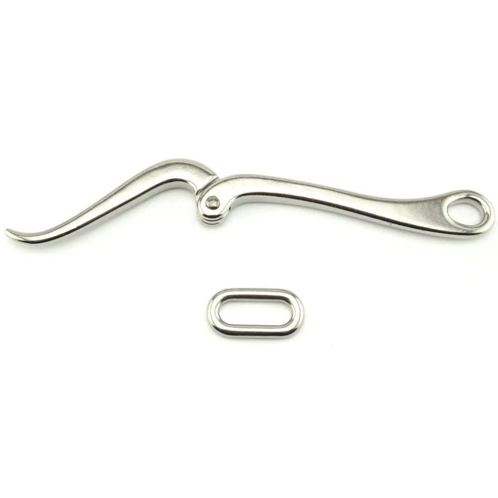 Stainless Steel Pelican Hook 147mm with Fast Release Function for Use in Marine and Cargo Handling Environments