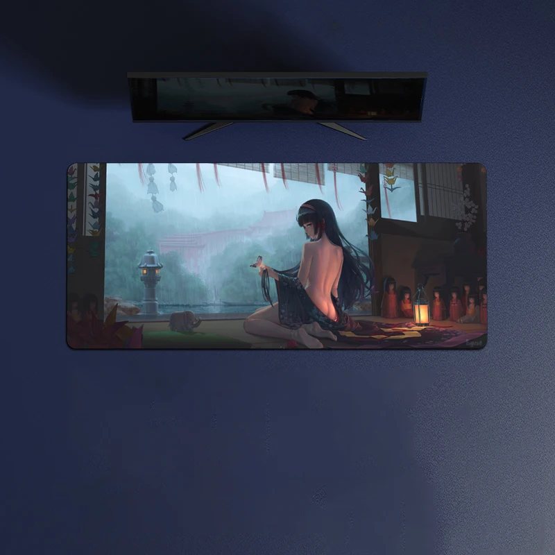 

Classic Anime Hd Printed Two-Dimensional Girl Anime Cartoon Gaming Mouse Pad Anti-Slip Rubber Desk Mat Keyboard Accessories