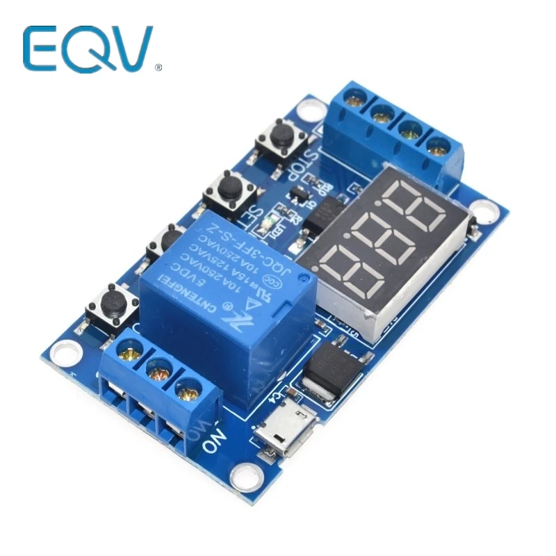 1 Channel 5V Relay Module Time Delay Relay Module Trigger OFF / ON Switch Timing Cycle 999 minutes for Relay Board Rele