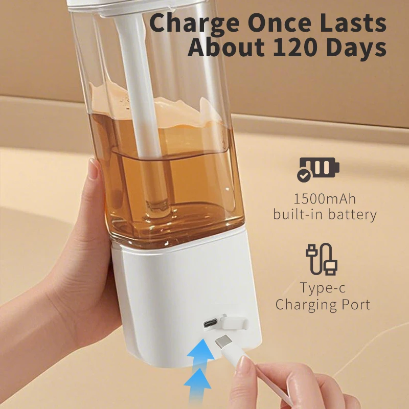 550 مللي موزع الصابون السائل الأوتوماتيكي إعادة شحن الاستشعار آلة المطهر اليد للمطبخ الحمام شامبو استحمام جل المنظفات