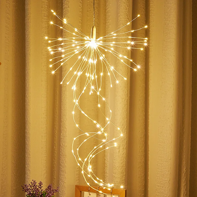 Guirxiété Lumineuse LED en Forme de enquêter d'Artifice, Étanche, avec Télécommande, pour Noël, Décoration de ix, Jardin, Nouvelle Collection