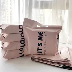 Bolsa de correo autosellada, bolsas de envío gruesas de 20 piezas, sobre de poliéster rosa, bolsas de mensajería postales con asa