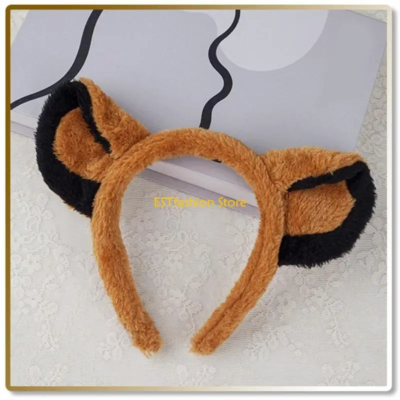 Y5GC Kid Lion Costume Include Lion Ear Headband Tail Nose Bowtie Skirt Gloves Halloween Animal Outfit for Boy Girl Role Play