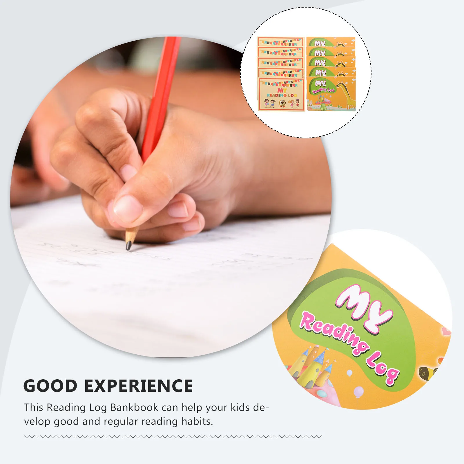10 szt. Książeczki do śledzenia czytania dla dzieci, angielskie, z nadrukiem, wzór z kreskówki, praktyczne materiały edukacyjne, dziennik czytania dla dzieci