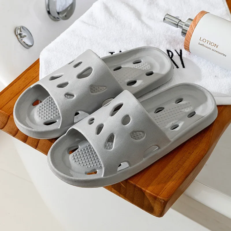 Men's slippers tailoring design texture insole lightweight sandals indoor bathroom casual shoes