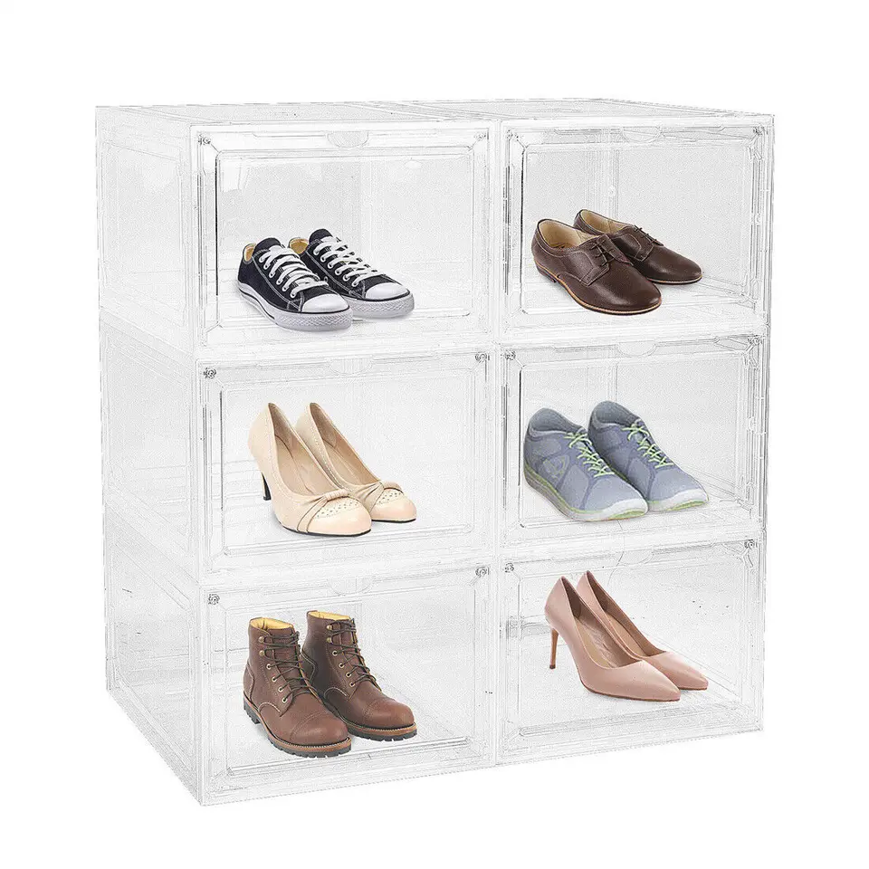 Stackable Transparent Shoe Storage Box Set