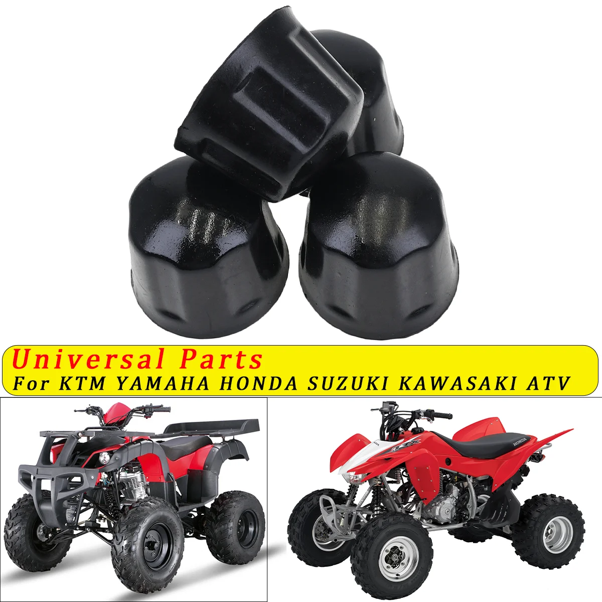 4 Pcs/lot Rubber ATV Dust Cover Nuts for 50cc 70cc 110cc 125cc Quad Bike Go Kart ATV Accessories Dust Protector