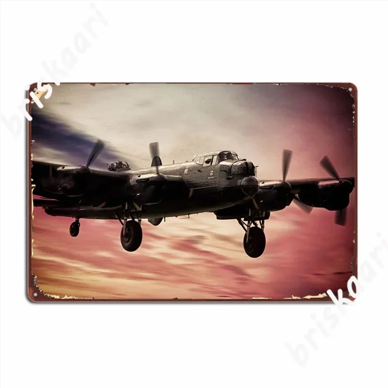 Avro Lancaster Bomber The City Of Lincoln Raf Metal Sign Club Party Printing Plaques Club Bar Tin Sign Poster