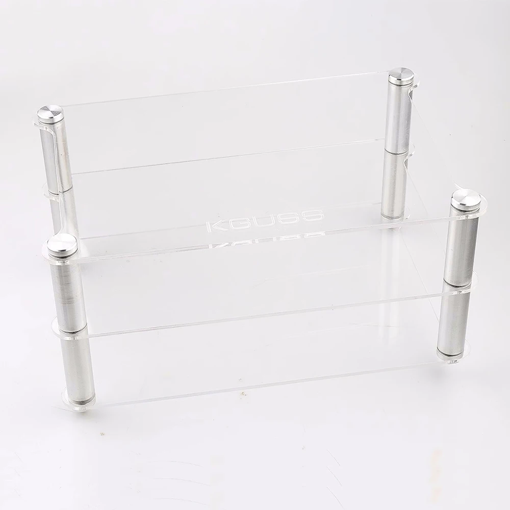 

Acrylic Aluminum Frame Double Layer Transparent Audio Placement Rack For HIFI Decoder Power Amplifier Headphone