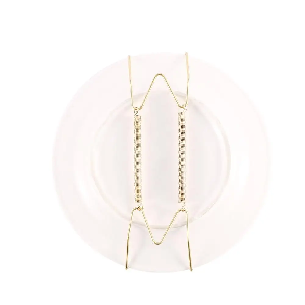 

Inch Wall Display Home Decor Art Invisible Hook Securing clip Dish Spring Holder Decoration Crafts Plate Dish Hanger