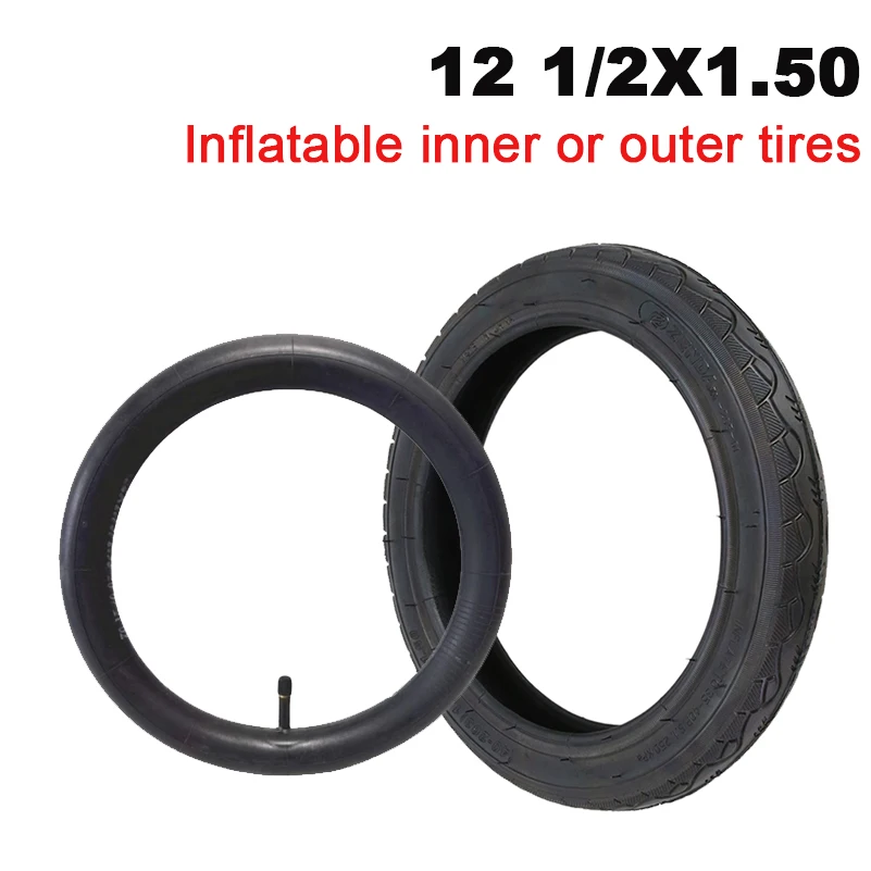 Electric vehicle inflatable inner and outer tires 12 1/2x1.5 (40-203) for electric wheelchair tire accessories