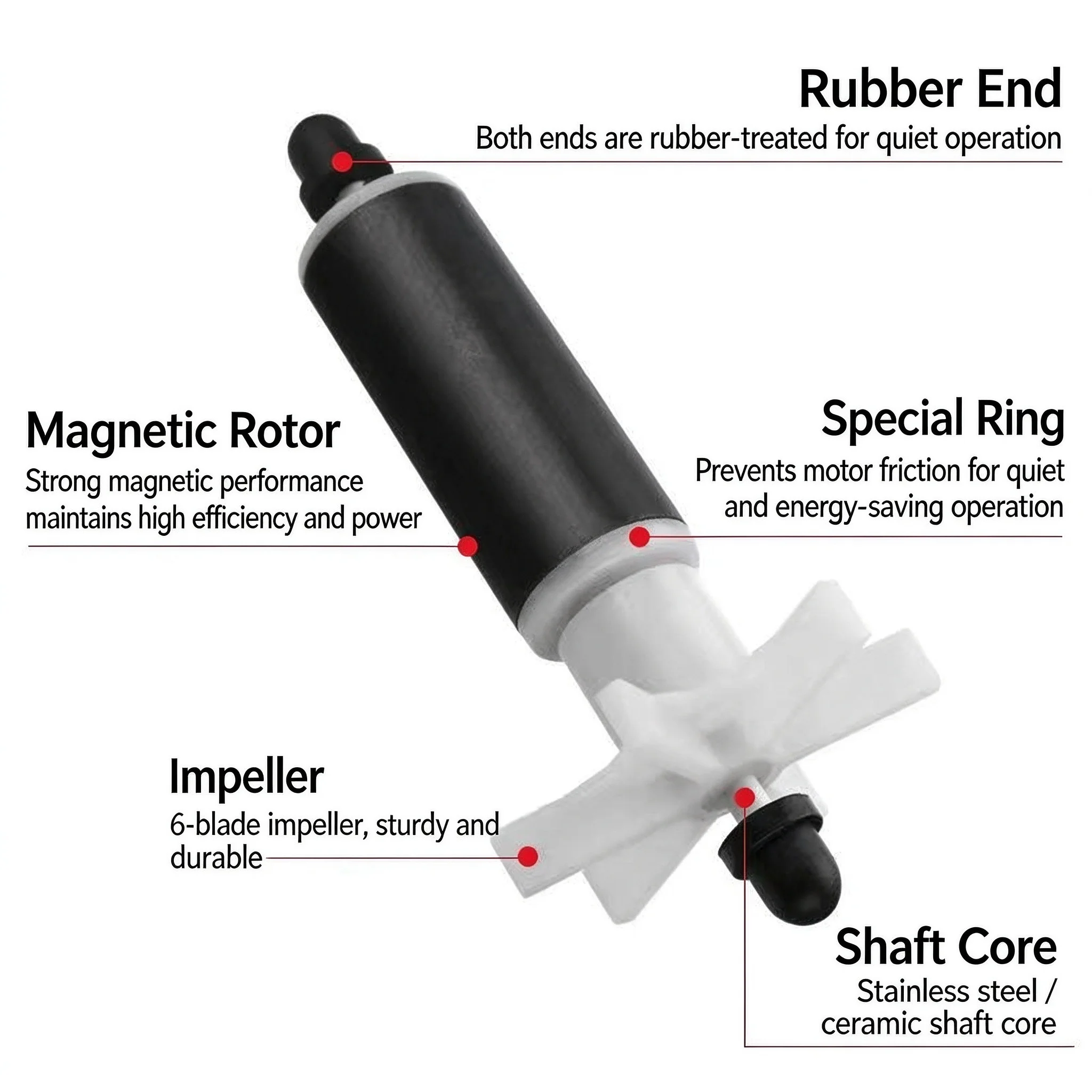 SSP-H-20-M & SB-20M Intex Pure Spa Impeller Suitable Model Type For Water Pump, Includes Stainless Steel Shaft / Bushes.