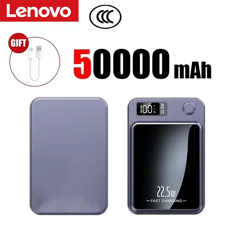 Lenovo 2026 200000mAh Magnetische Draadloze Power Bank Draagbare Snelle Oplader Voor Magsafe Extra Batterij Voor iphone Huawei Samsung